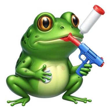 frog holding a tampon gun in the white house sticker