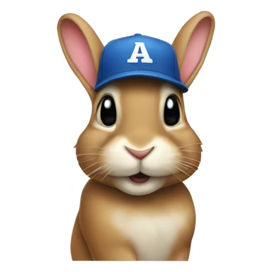 A rabit with a cap  sticker
