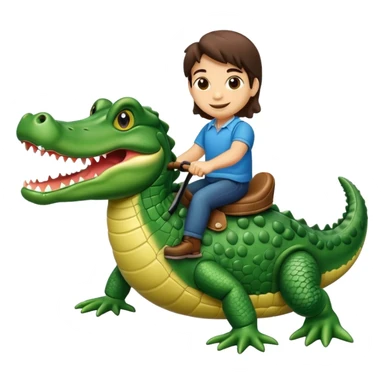Calvy Barra riding a alligator  sticker