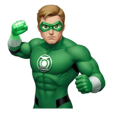 classic Green Lantern superhero sticker