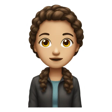 big with brunet haired girl sticker