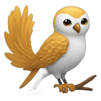 Chat sur oiseau sticker