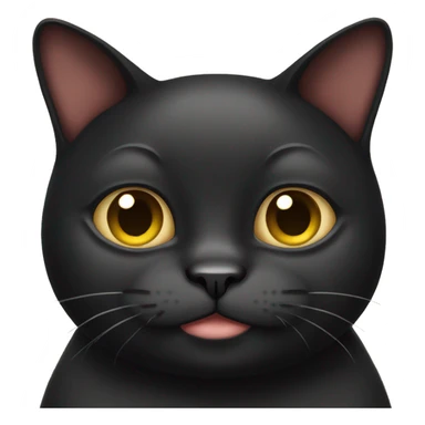 Black fat cat sticker