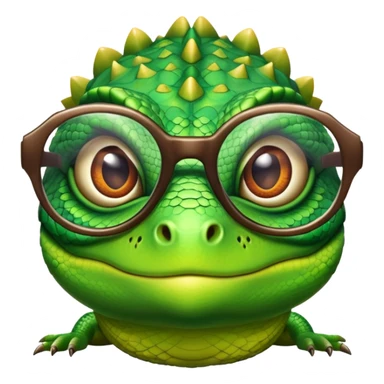 Lizzard with glasses sticker