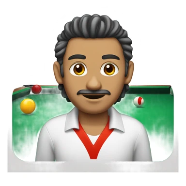 Joueur de billard, maghrébin, cheveux longs frisés  sticker