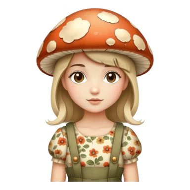 Mushroom girl sticker