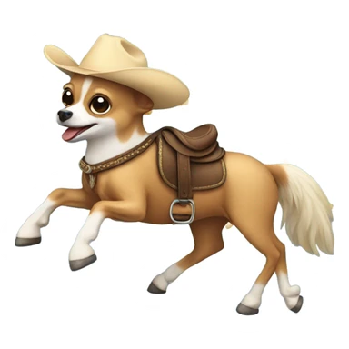 Chihuahua riding a horse sticker