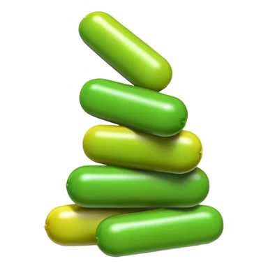 Simple stack of green Skittles candies sticker