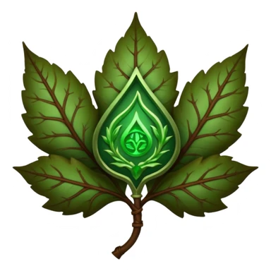 Wiz 101 casting sigil brown and green leaf life school inspired  sticker