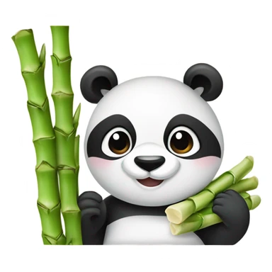 Panda bamboo sticker