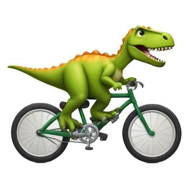 Dinosaur riding a bike sticker