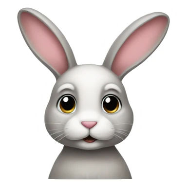 Bunny with floppy ears  sticker