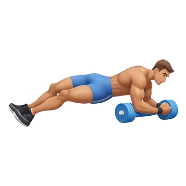 buff guy lying lats down on foam-roller sticker
