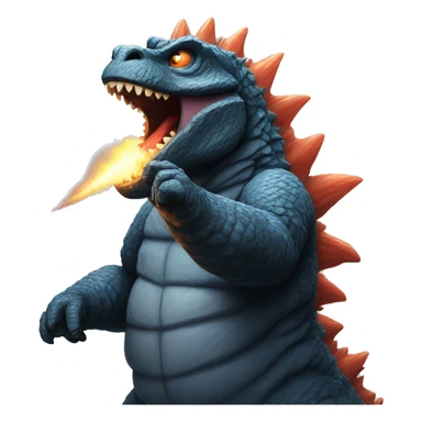 Godzilla doing his atomic breath sticker