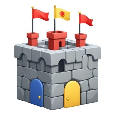 A cube castle game. sticker