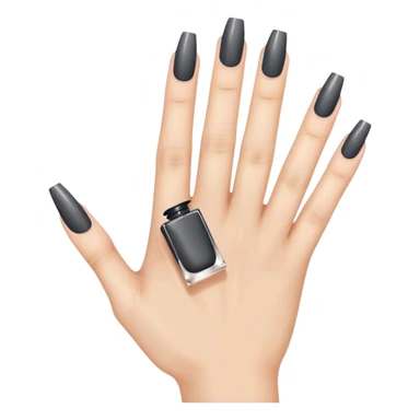 Christian Louboutin dark grey nail polish  sticker