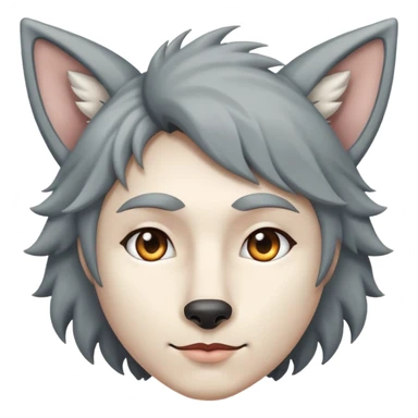 Person with wolf ears and tail  sticker