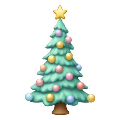 Pastel Christmas tree sticker