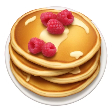 Pancakes with raspberries and cream sticker