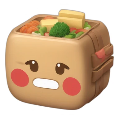 kawai bento box sticker
