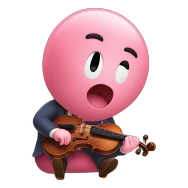 kirby playing violin sticker
