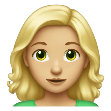 A Young blonde Girl whit Green eyes  sticker