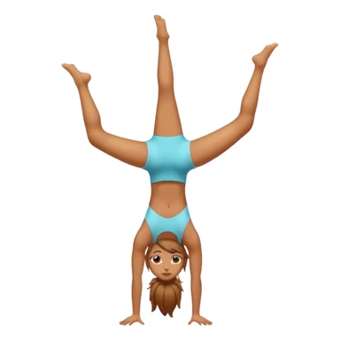 Girl hand stand sticker
