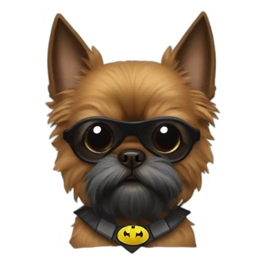 Batman with Brussels griffon sticker