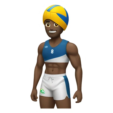 Beach volleyball player sticker