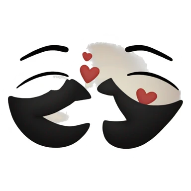 black kiss print  sticker