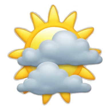 Sun shining through clouds sticker