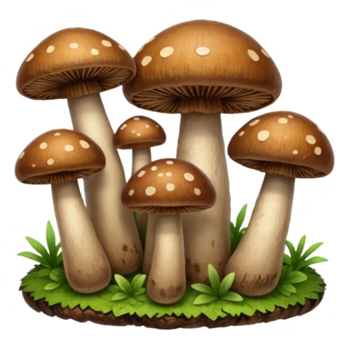 brown mushrooms sticker