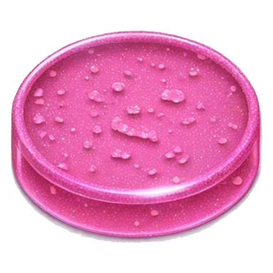 Pink Petri dish with glitter  sticker