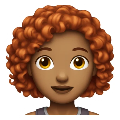 dark red hair light skin sticker