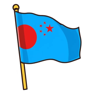 Uyghur flag sticker