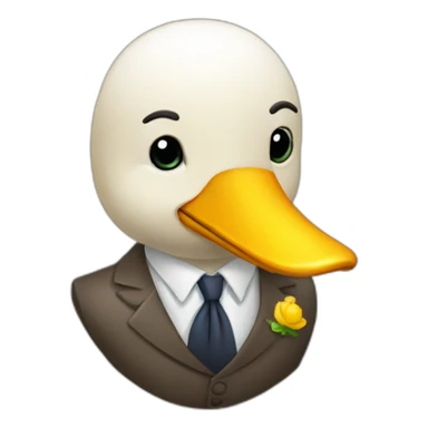 Pato con corbata sticker