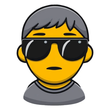 crying emoji with sunglasses on sticker