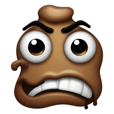 stinky angry poop sticker