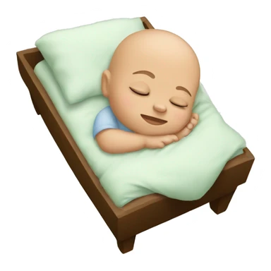 sleeping baby tall sticker