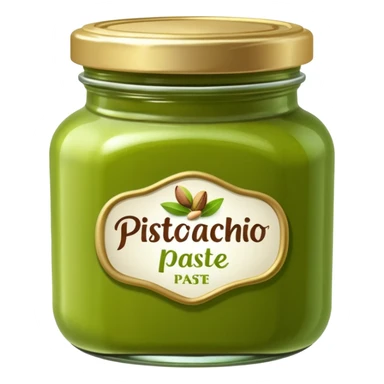A jar of pistachio paste sticker