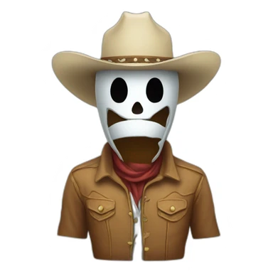 cowboy ghost sticker