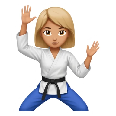 Fille faisant du karaté sticker