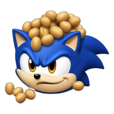 sonic the hedgehog eating beans sticker