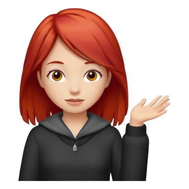 girl red hair sticker