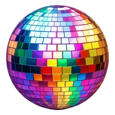 colorful disco ball sticker