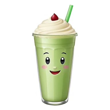 un vaso de batido animado, de caricatura, con tapa y pitillo, que tenga brazos y piernas, cara tierna y que inspire confianza y amabilidad sticker