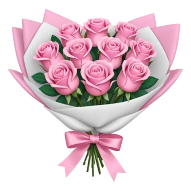 bouquet of pink roses beyaz paketli sticker