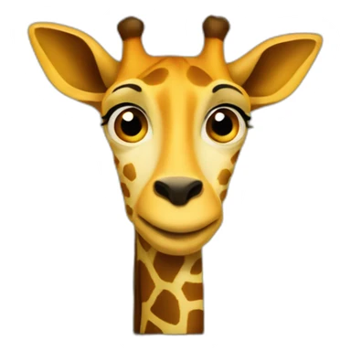 Girafe sur une télé sticker