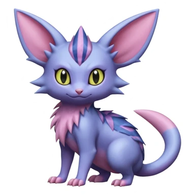 Sneasel-Nidorino-Espeon-Noibat-Purrloin-Fakémon-hybrid-creature (full body)  sticker