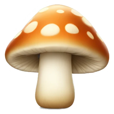 A mushroom with a big smile sticker